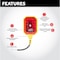 Sump Alarm Indoor/Outdoor, High/Low Water Alarm, Wi-Fi Enabled, 120V, 10 Foot Tethered Float Float SA-120V-1L-10F-WiFi - alternate 3